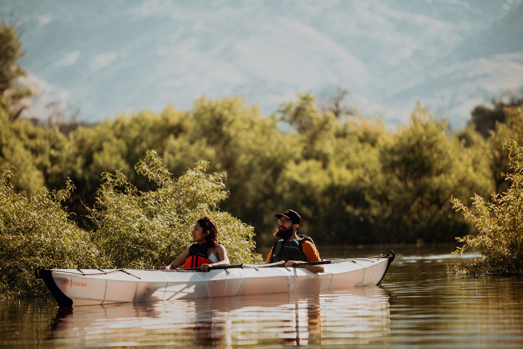 Getting the Oru Haven Kayak to the water is a cinch … because it folds